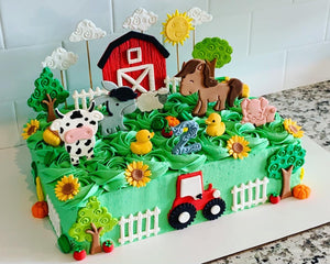 Farm Animals Fondant Cake Topper Kit, Farm Cake Decorations