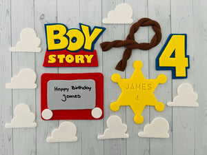 Toy, Boy, Girl Story Cake Toppers