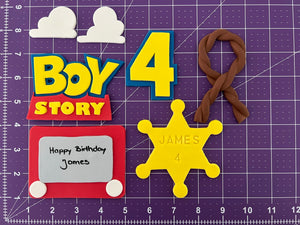 Toy, Boy, Girl Story Cake Toppers