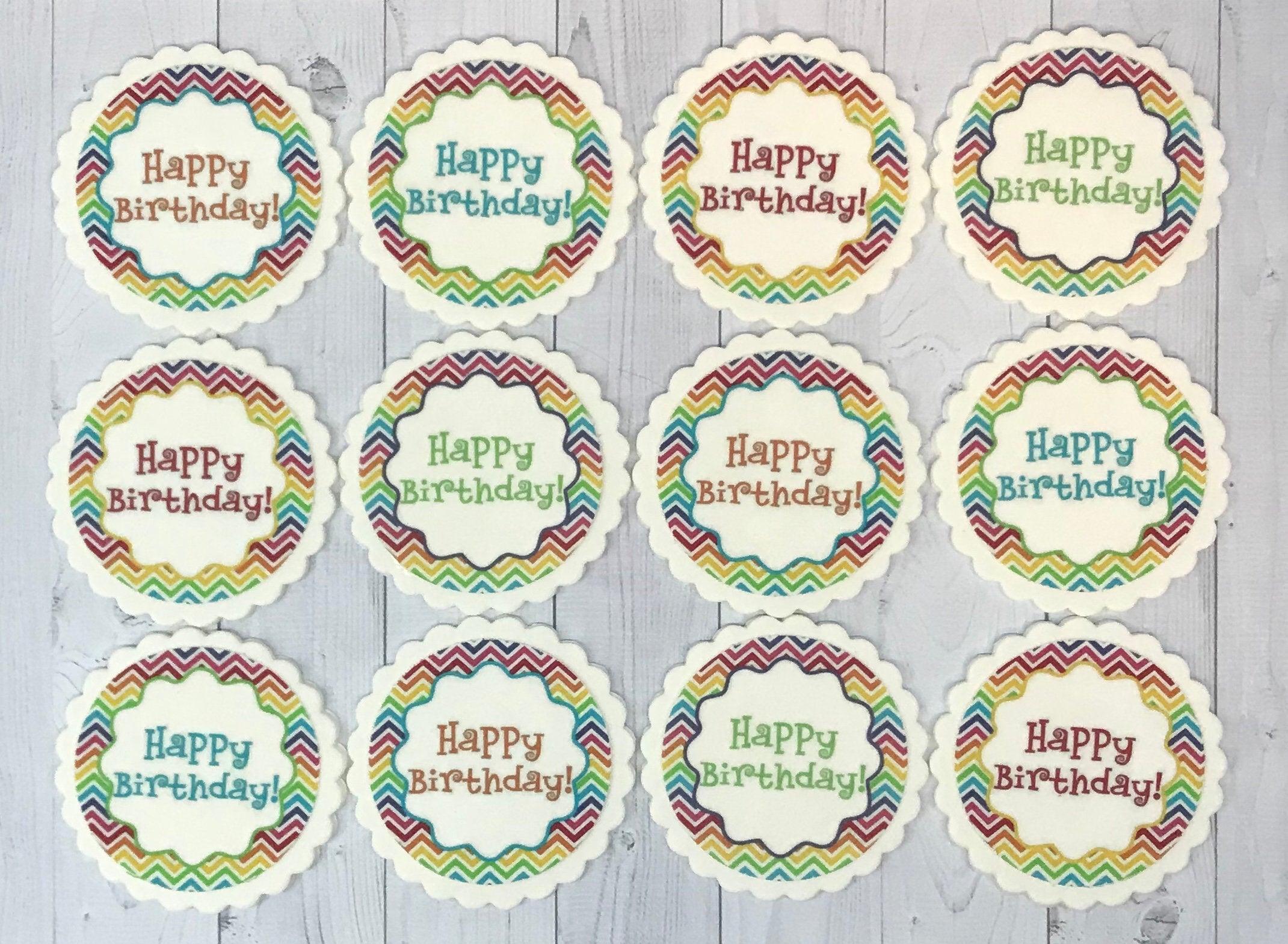 Happy Birthday Cupcake Toppers