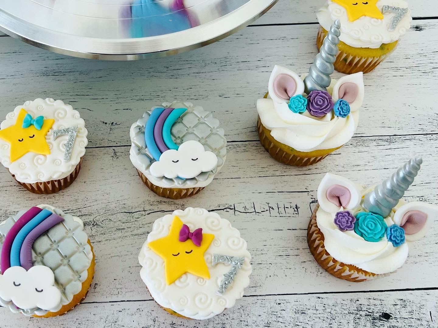 Unicorn Rainbow Cupcake Toppers