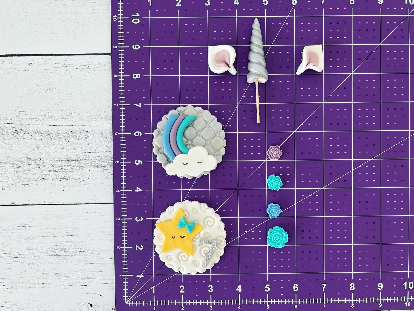 Unicorn Rainbow Cupcake Toppers