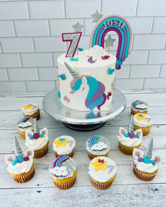 Unicorn Rainbow Cake Toppers