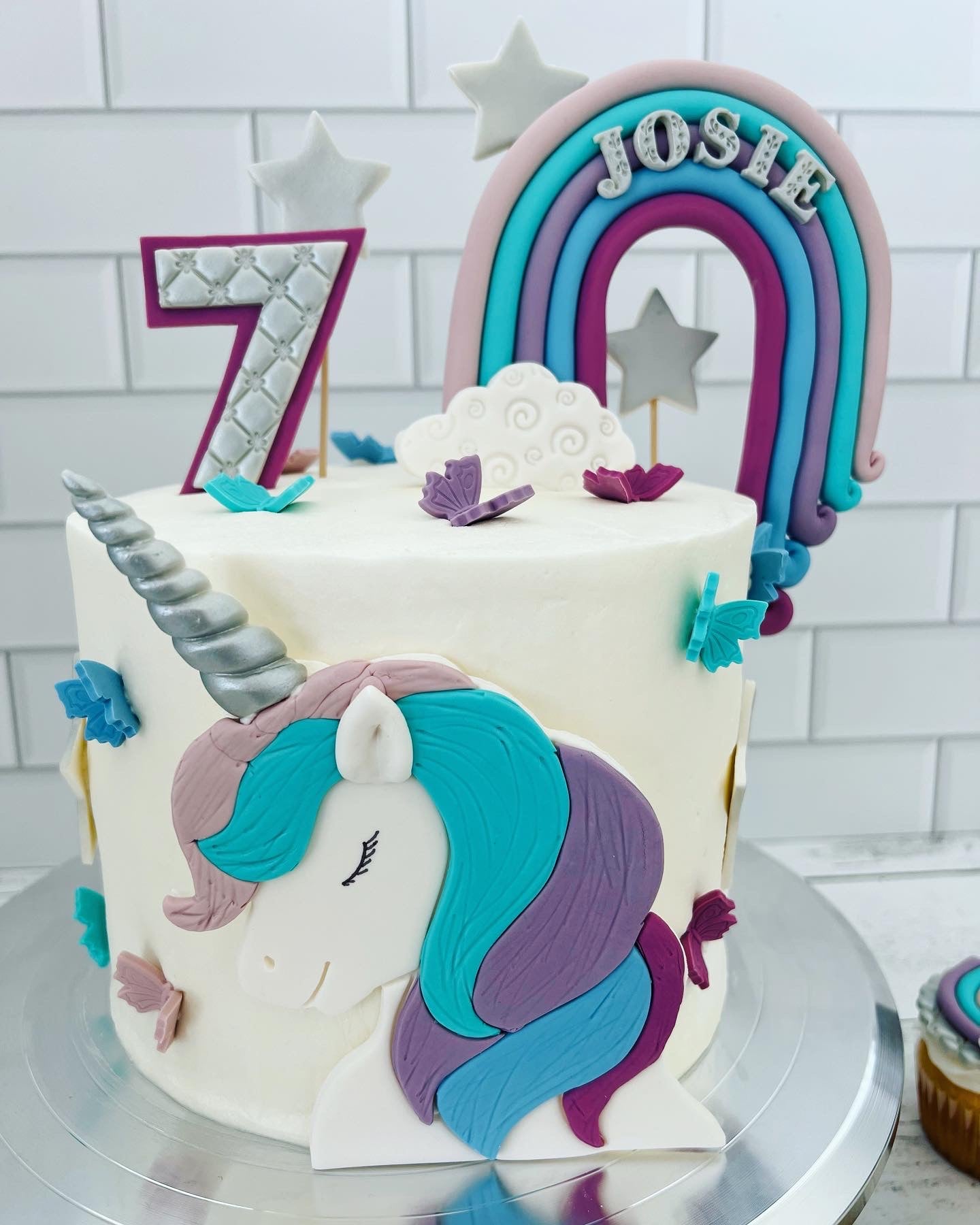 Unicorn Rainbow Cake Toppers