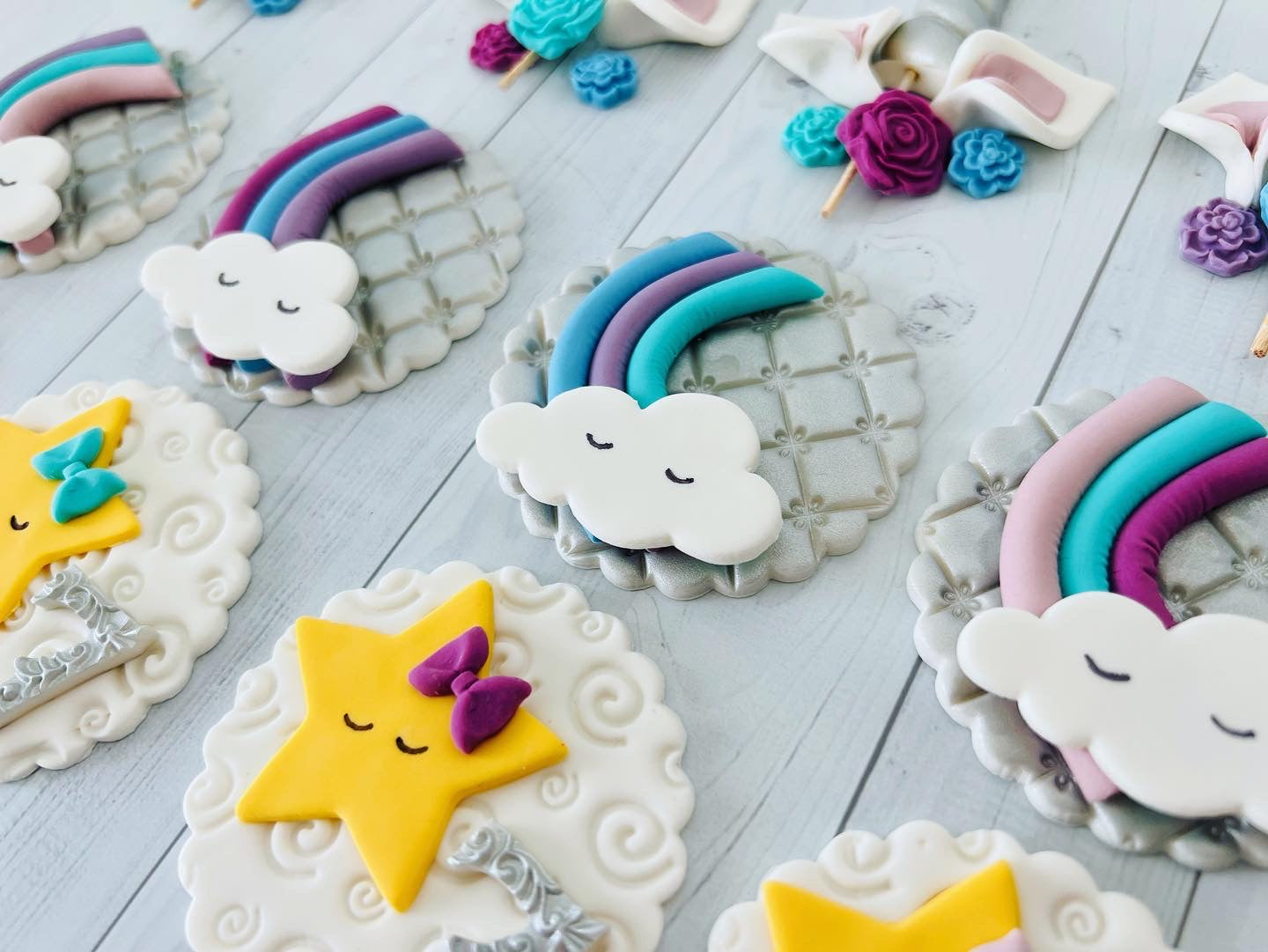 Unicorn Rainbow Cupcake Toppers