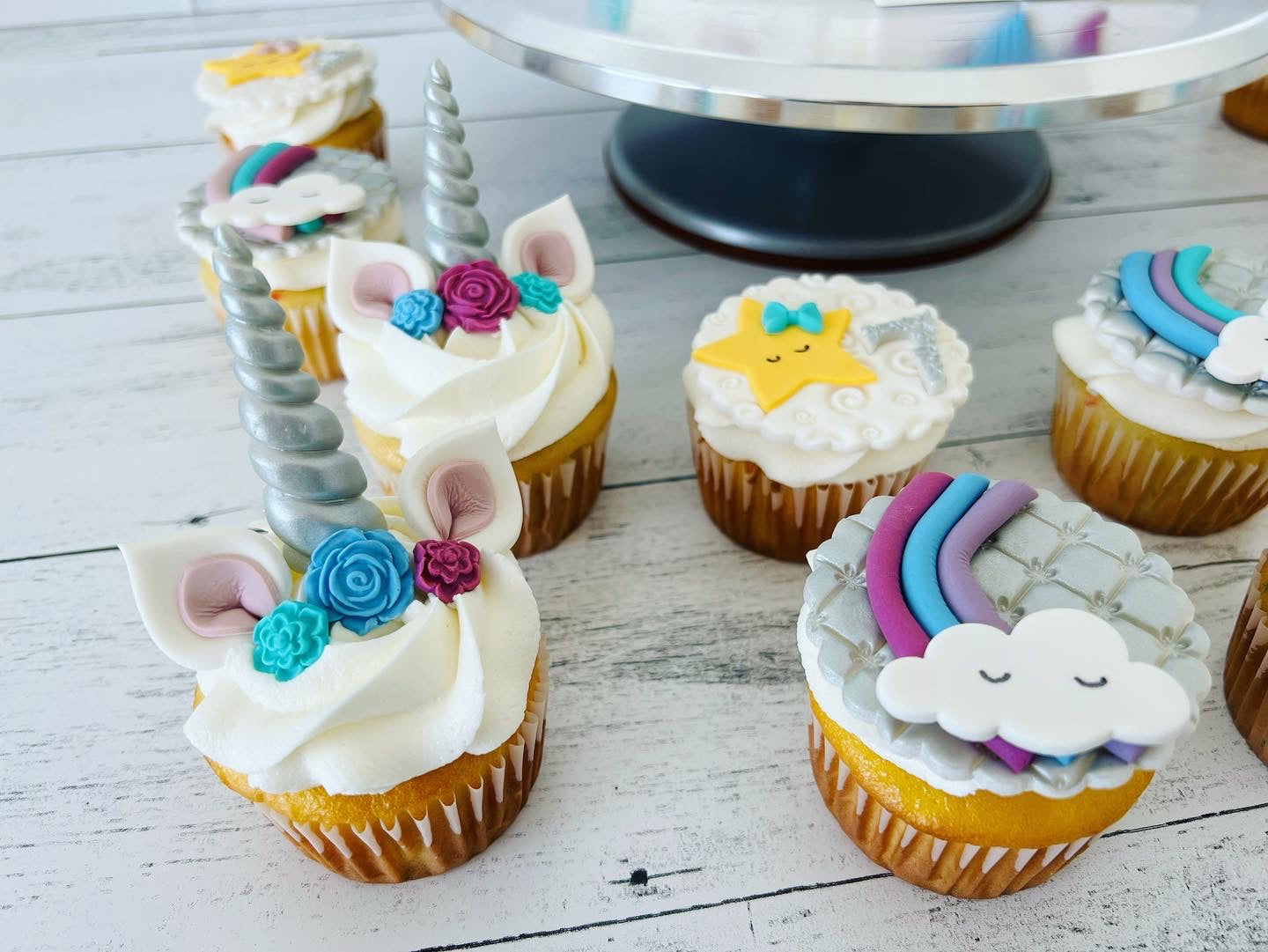 Unicorn Rainbow Cupcake Toppers