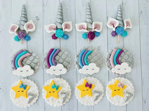 Unicorn Rainbow Cupcake Toppers