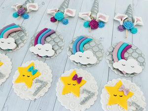 Unicorn Rainbow Cupcake Toppers