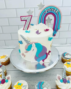 Unicorn Rainbow Cake Toppers